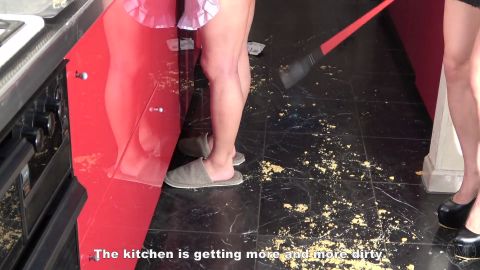 Mistress Land - Mistress Watches Domestic Slave Wash Dishes, And If She Finds Fault She Enjoys Punishing Slave With Whipping, Slapping, Etc [FullHD 1080P]