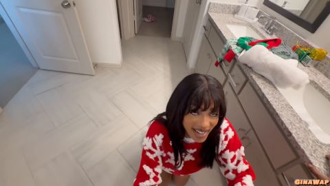 Gina WAP - "EWW, Step Bro! I Told You Not to Bust on my Favorite Xmas Sweater" [FullHD 1080P]