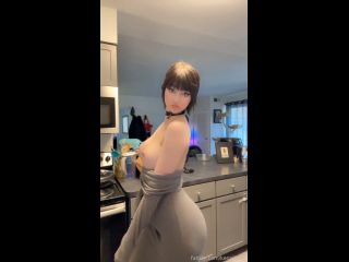OnlyFans -  Julia.neis (kenalialuv) - Strip Tease Out Of The Grey Dress That Hides NOTHING [HD 720P]