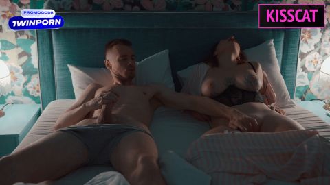 Kisscat - Hot Step mom cant lie without fuck and comes to Step son's shared bed for hard sex till cum in pussy [FullHD 1080P]