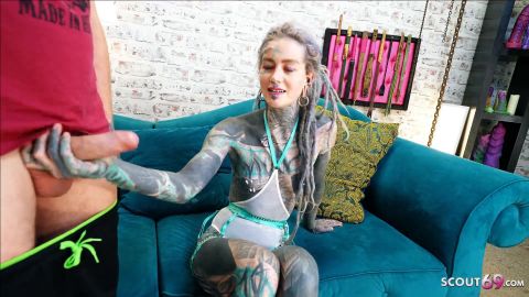 German-Scout - Anal Casting - Deutsches Tattoo Model AnusKatzz ran genommen [FullHD 1080P]