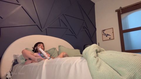 Natashanoel (Stepsisnatashaa) - I Was So Deep In Pleasure, Masturbating With My Wand In My Room Until I Noticed I Had Left The Cam On [FullHD 1920P]