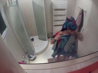 Teen girlfriend after shower. hidden cam