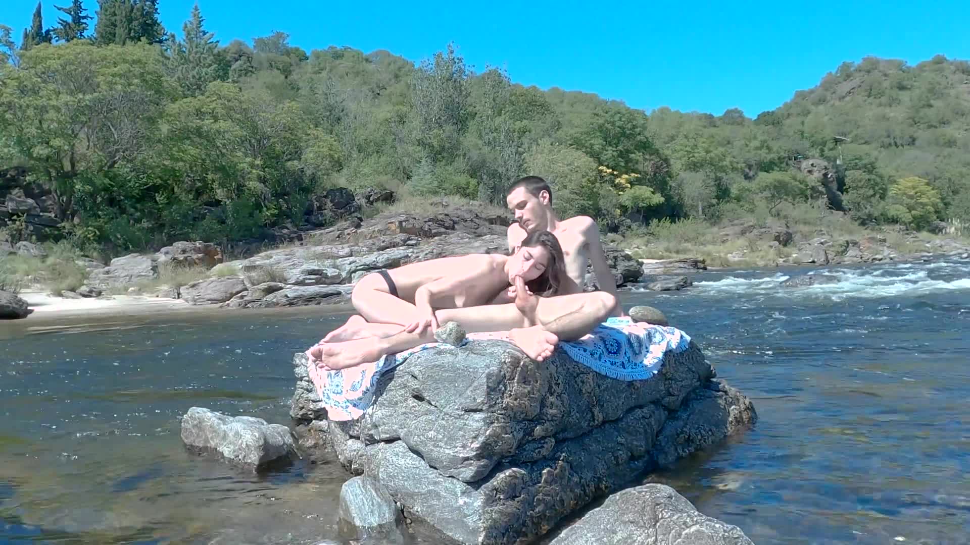 Preview for Cosplayphu - John and Sky - Hot Couple Having Risky Sex On Public Beach And Bus - Huge Double Cumshot