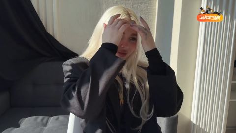 Blondessa - First yoga with the girl's mom, then she asks for a hard fuck with creampie. Filled the milf's pussy [FullHD 1080P]