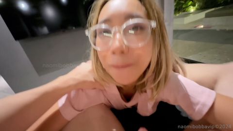 Naomi Bobba - Nerdy Girl Casually Licking Cock [FullHD 1080P]