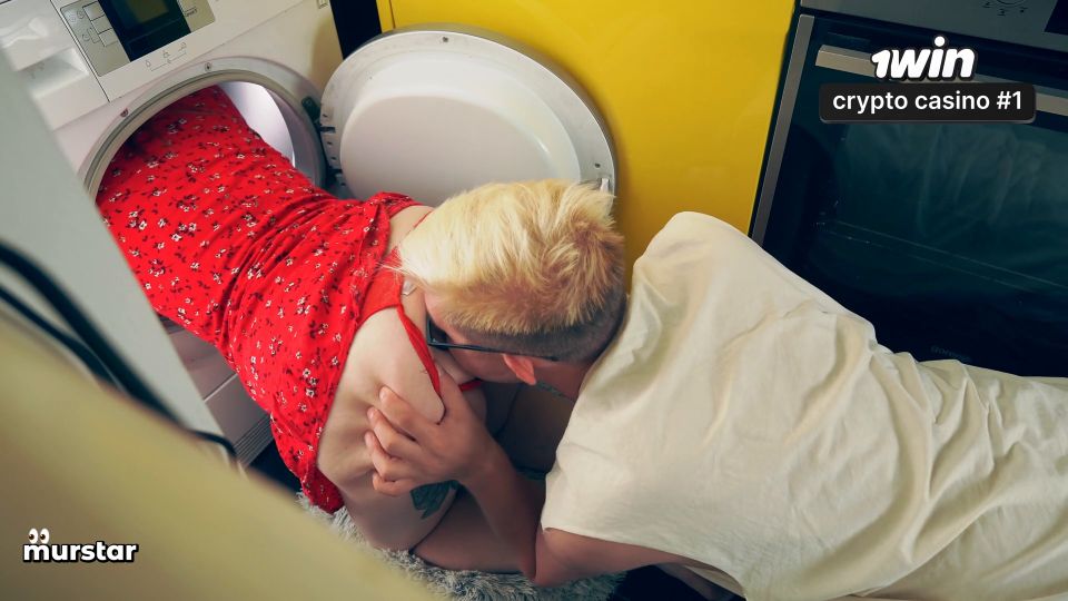 MURSTAR - Step Son Fucks Step Mom Stuck in Washer - Hot Creampie Finish [FullHD 1080P]