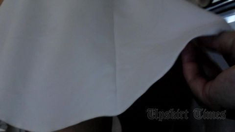 Upskirt-times.com- Ut_2653# Well-tanned blondie in wide white dress. Our operator was holding her skirt…