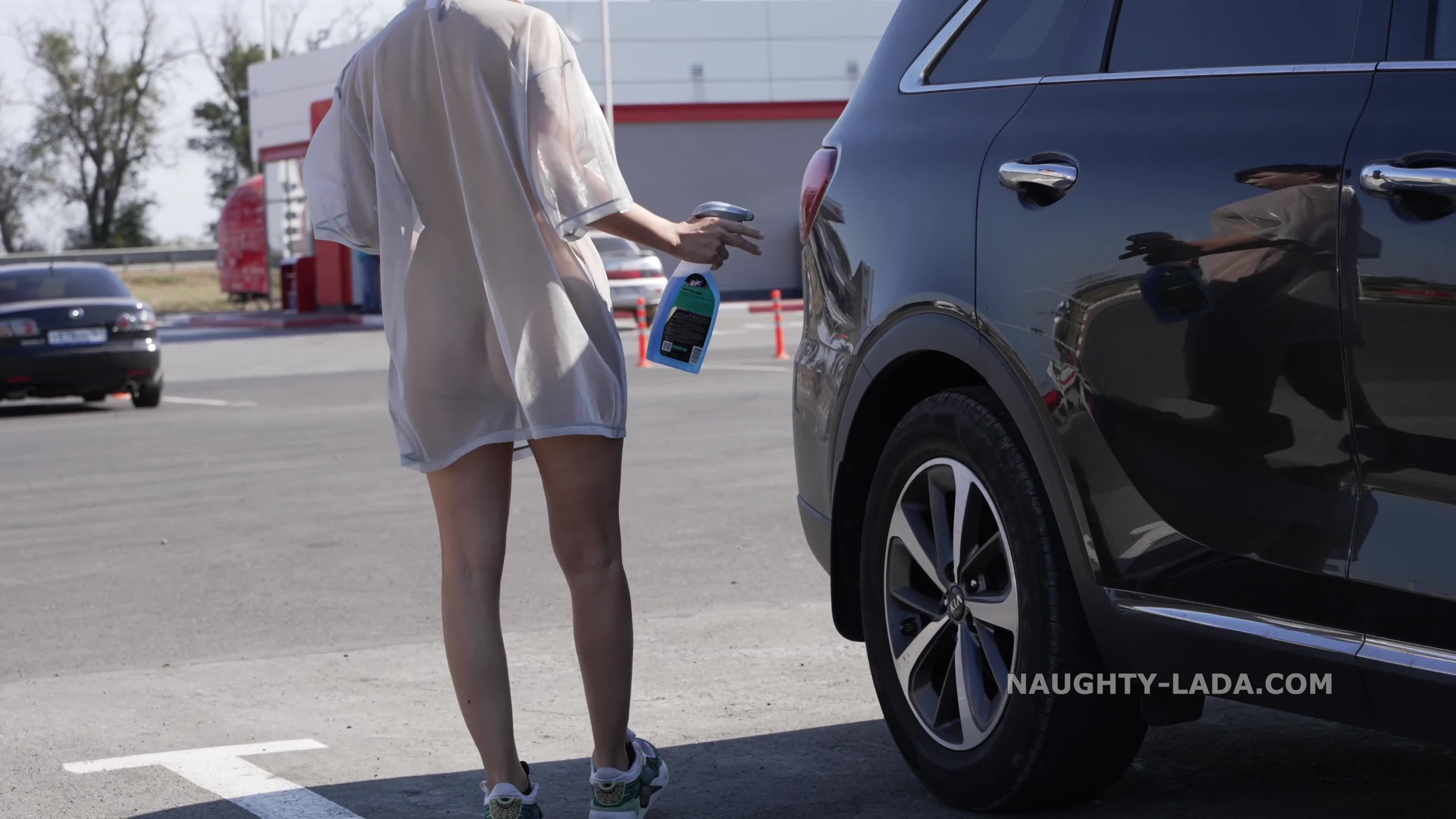 Naughty traveling by car